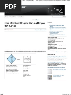 19++ Cara membuat origami burung bangau terupdate
