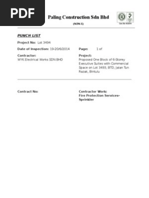 Punch List