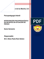 Intervencion Psicopedagogica en Infantes en Situacion de Riesgo