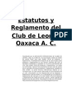 Estatutos y Reglamentos Del Club de Leones de Oaxaca A