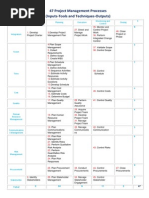 47 Project Processes Input - Output - Summary