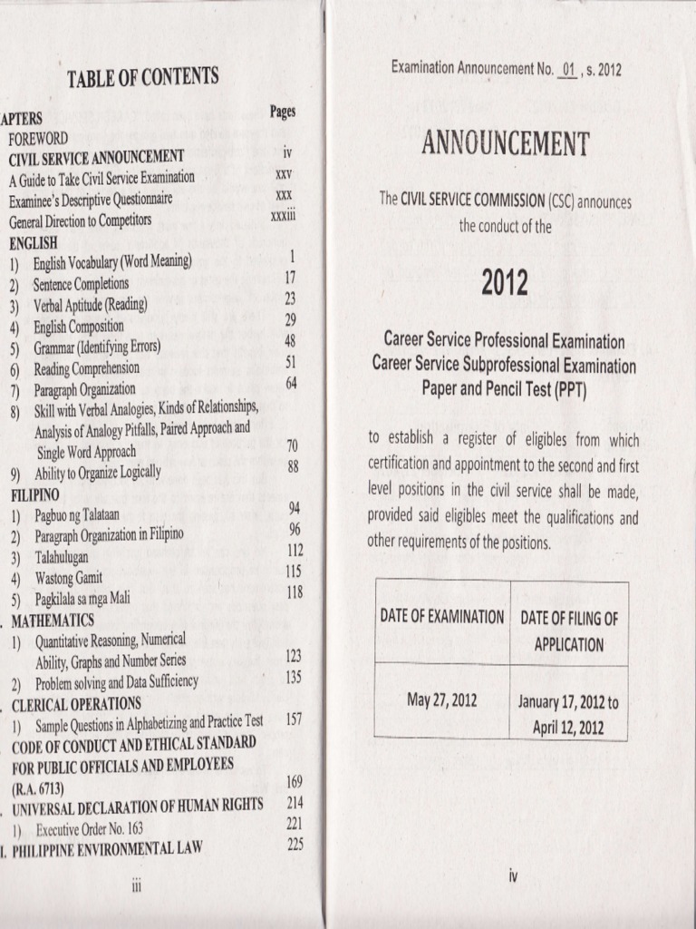 Civil Service Reviewer PDF