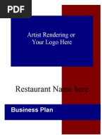 Restaurant Business Plan Template