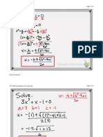 10-3 The Quadratic Formula