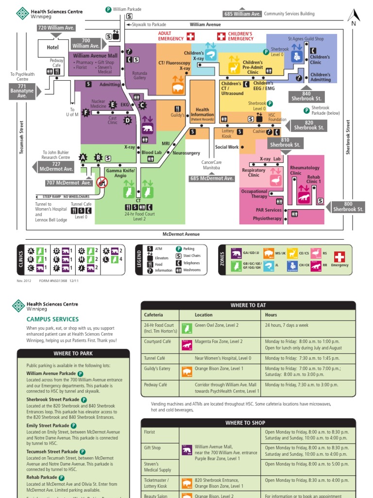 Map Of Hsc Winnipeg Map H Sc Hallway | Pdf | Clinical Medicine | Health Care