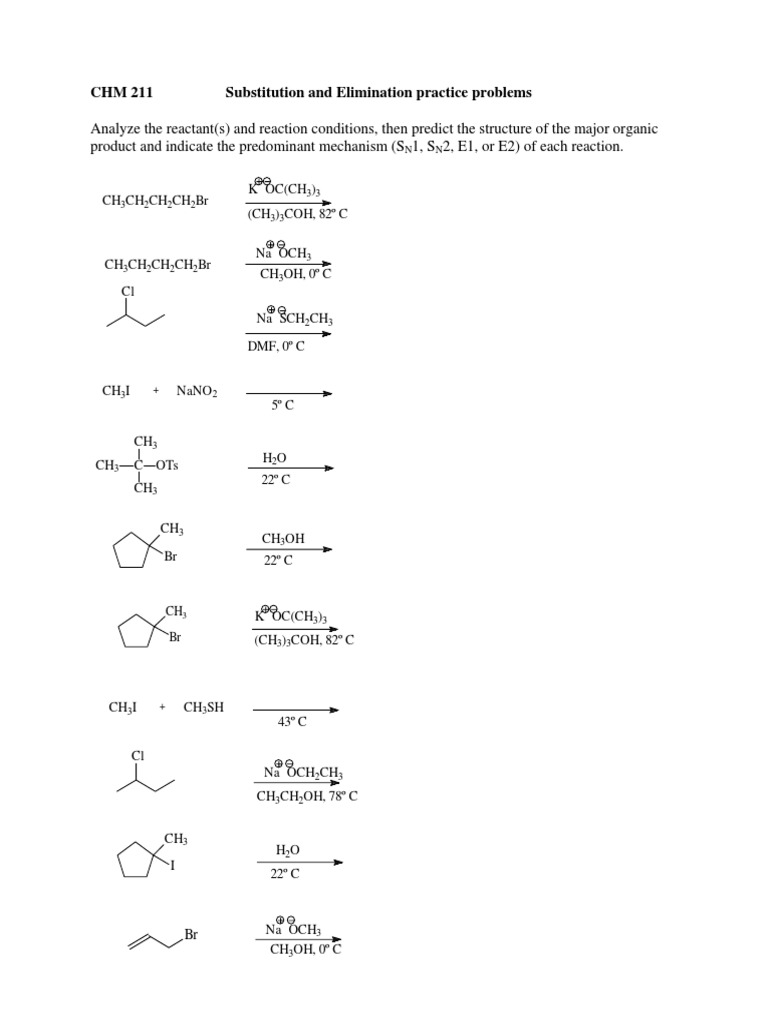 Substitution and Elimination Practice | PDF