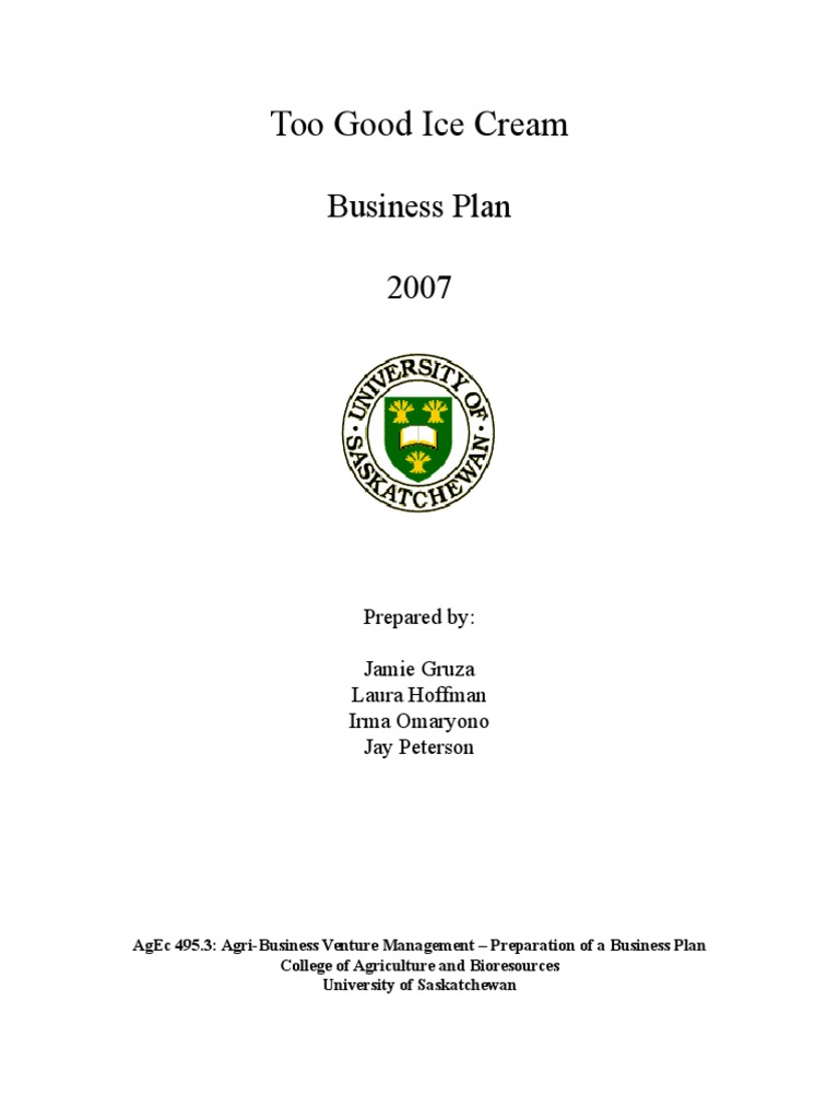 ice cream business plan pdf