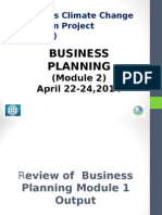 Philippines Climate Change Adaptation Project (PhilCCAP) Business Planning Module