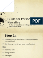 guide for personal narratives