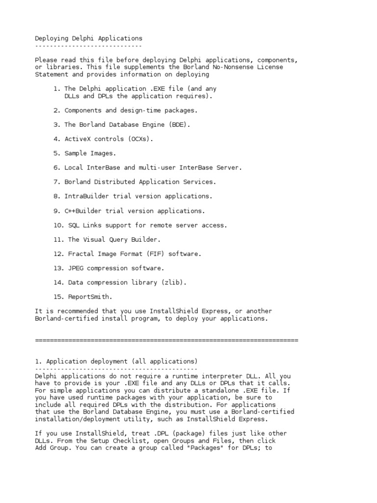 Installshield Express Borland Limited Edition Windows 7