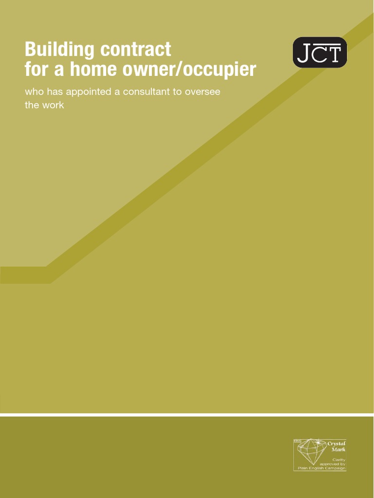 JCT Homeowner Contract With Consultant PDF Insurance Value Added Tax