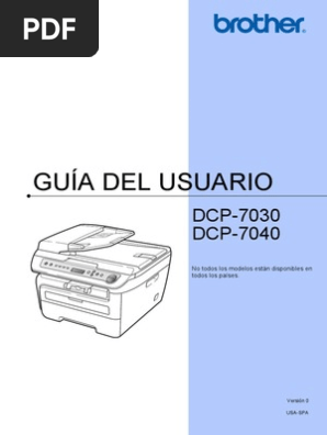Manual De Usuario Brother Dcp 7030 7040 Es 1511 Papel Formato De Documento Portable