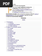 Conversion of Units