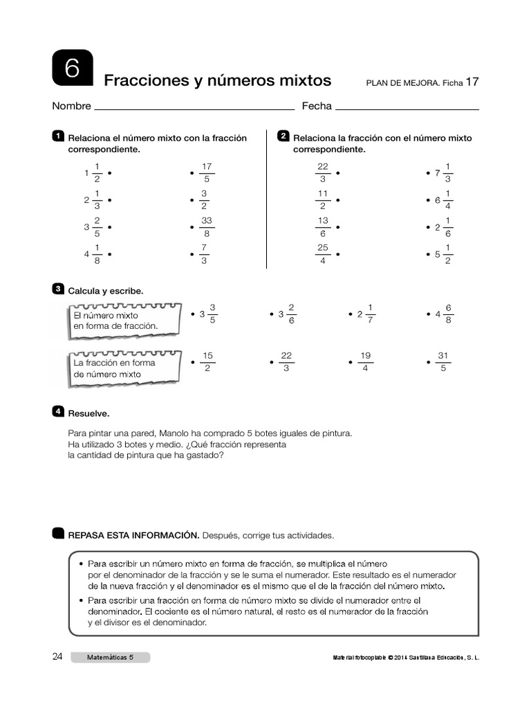 5P MAT Tema 6 | PDF