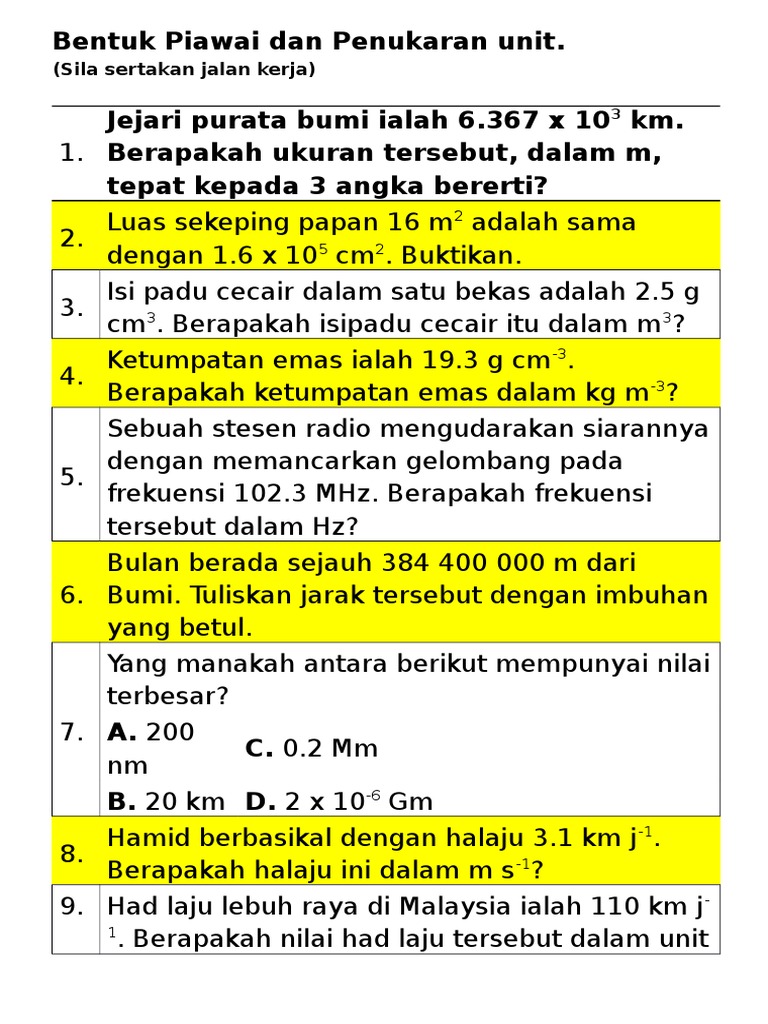 SOALAN BAB 1 FIZIK TINGKATAN 4