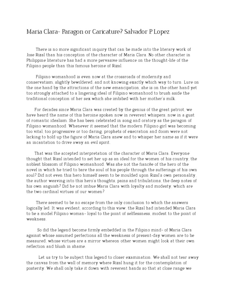 Maria clara role in noli me tangere picture