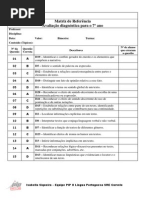 Avaliação diagnóstica 7º ano