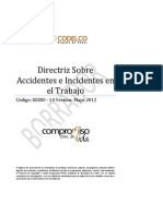 Directriz Sobre Accidentes e Incidentes en El Trabajo 18042012 PDF