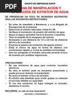 Guia de Operacion y Manipulacion de Extintor de Agua