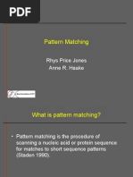 Pattern Matching: Rhys Price Jones Anne R. Haake