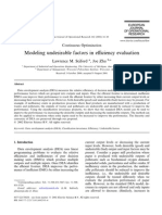 Modelling Undesirable Factors in Efficiency Evaluation