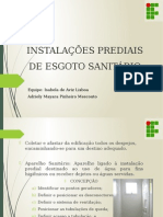 Instalações Prediais de Esgoto Sanitário