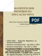 Manifesto dos Pioneiros da Educação Nova