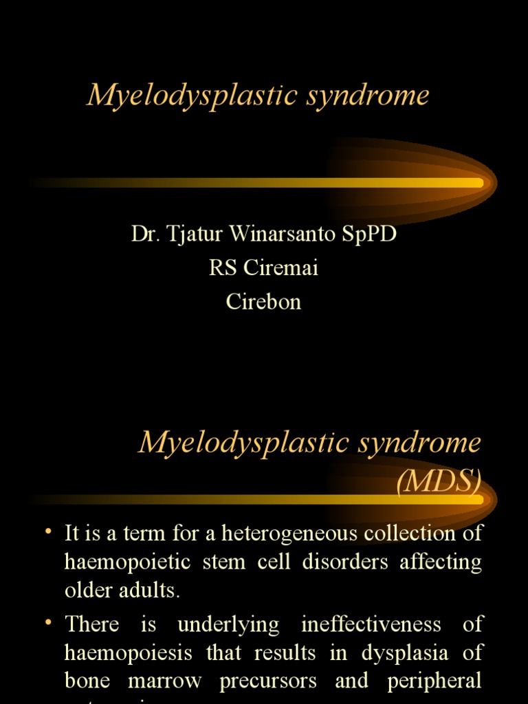 Myelodysplastic Syndrome Overview.23111DEFANGED | PDF | Chemotherapy ...