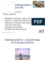 Multiphase pipe flow – a key technology for oil and gas production