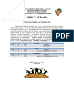 Distrito de Igapó - Cronograma de Atividades 2015