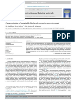 Characterization of Sustainable Bio-based Mortar for Concrete Repair