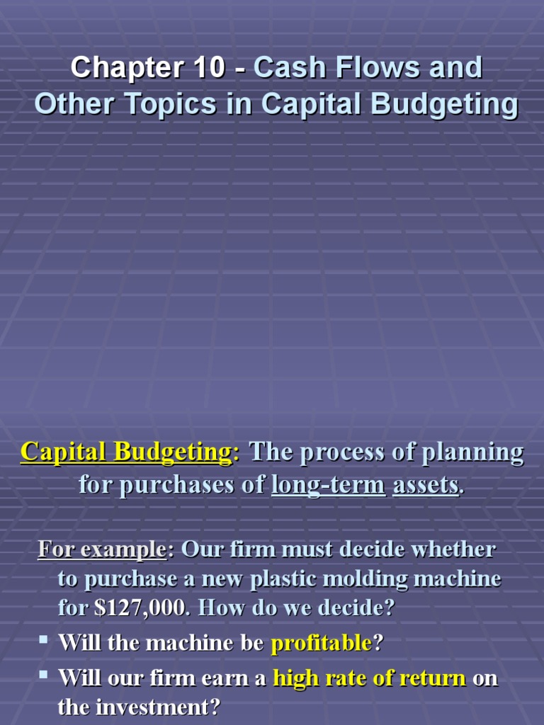 Cash Flows in Capital Budgeting | PDF | Finance & Money Management