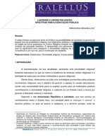 Laicidade e Ensino Religioso - Perspectivas Para a Educação Publica