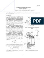 Measurement of Pressure Distribution and Lift for an Airfoil