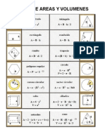 Tabla de Areas y Volumenes