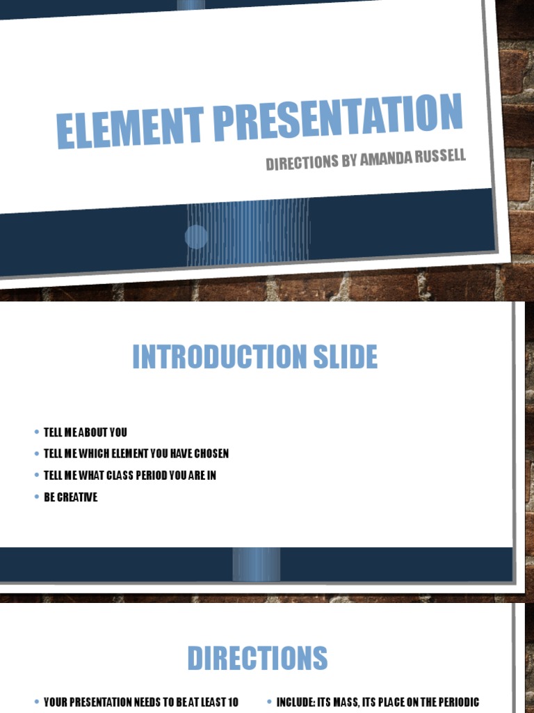 Element Presentation | PDF