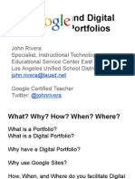 Google Sites and Digital Portfolios
