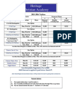 Tuition Schedule 2016
