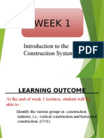 Week 1: Introduction To The Construction System