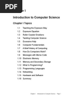 Introduction To Computer Science: Chapter I Topics