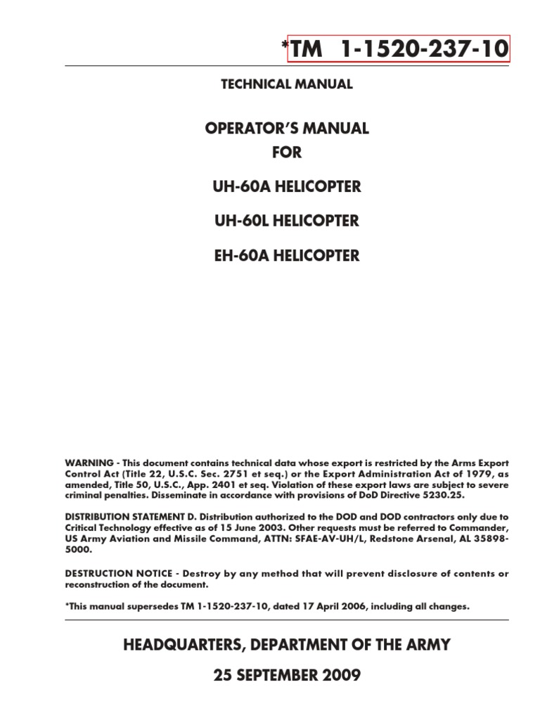 TM 1152023710 UH.60 and EH60 Helicopter 2009 PDF