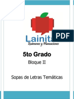 5to Grado - Bloque 2 - Sopa de Letras