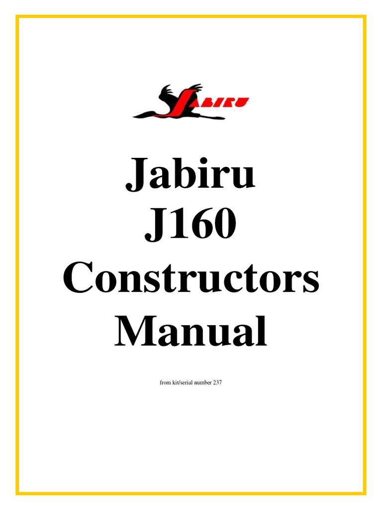 Jabiru J160 Constructors Manual PDF PDF Nut (Hardware) Screw