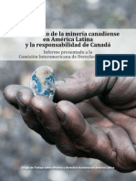 InforEl impacto de la minería canadiense en América Latina y la responsabilidad de Canadáme Final Canadá