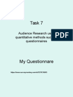 Task 7: Audience Research Using Quantitative Methods Such As Questionnaires