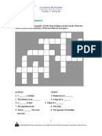 Worksheet 20.: Crossword