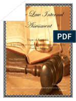 CAPE Law Internal Assessment