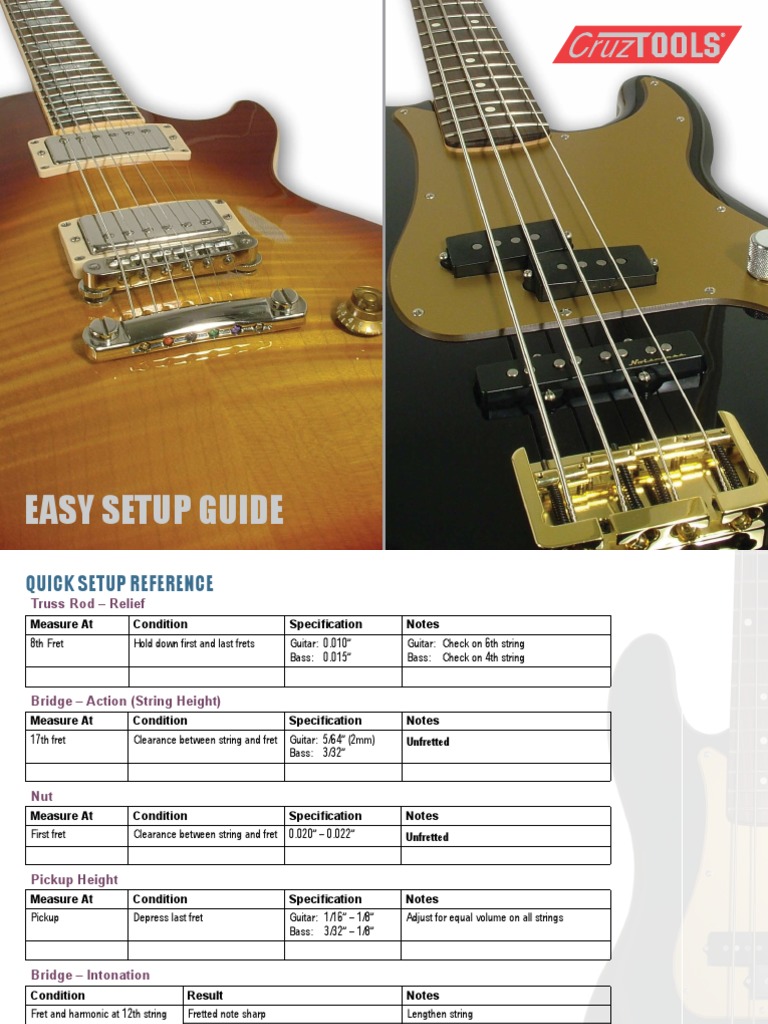 Easy Setup Guide PDF Guitars String Instruments
