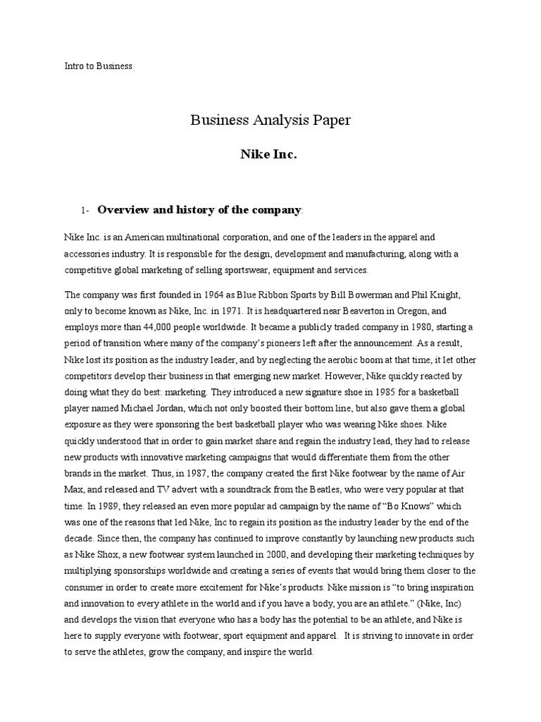 Nike company introduction picture