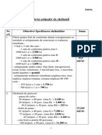 Deviz Estimativ de Cheltuieli - Model 1